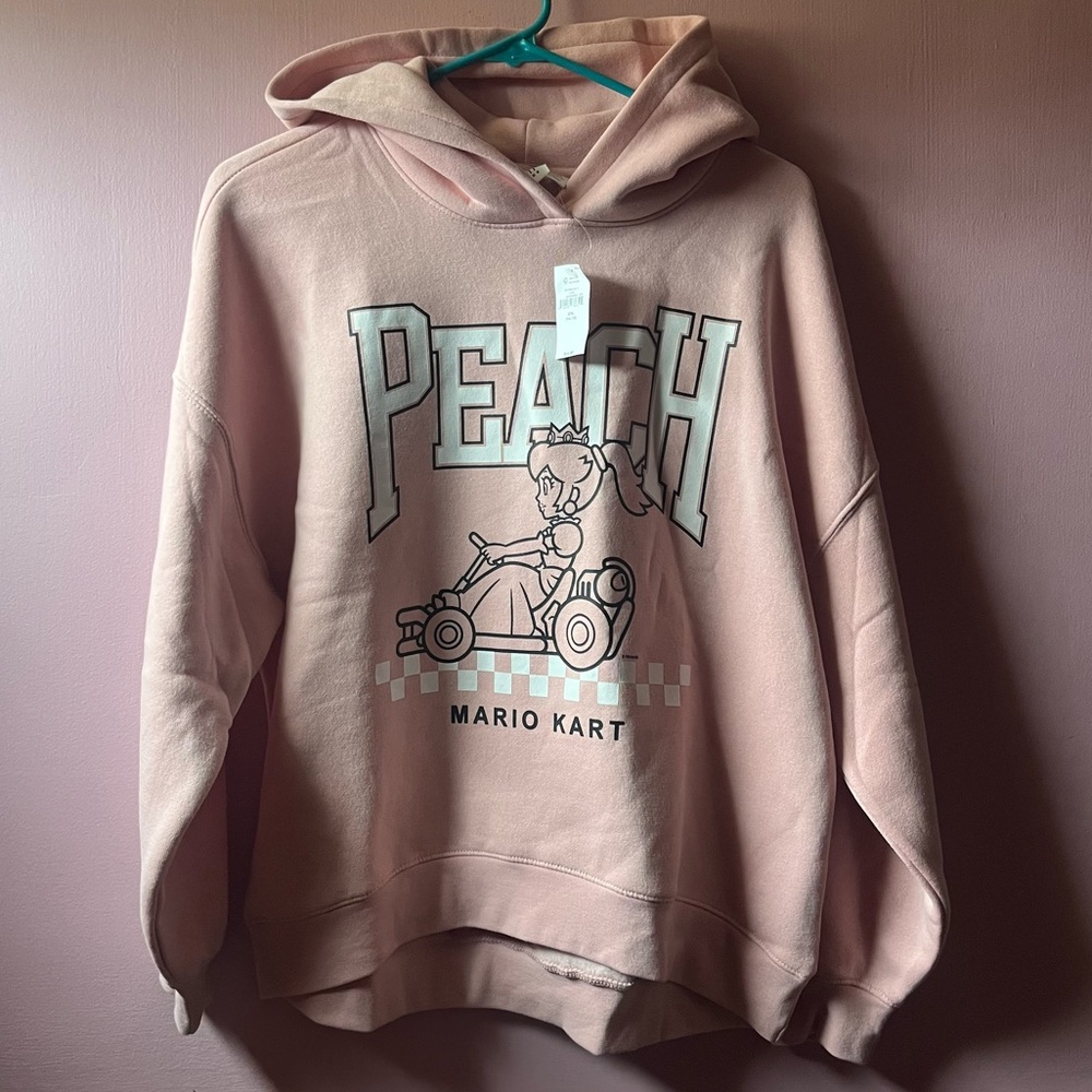 🆕Girls Size XXL (14-16)- Princess Peach Mario Kart Hoodie💖🍑